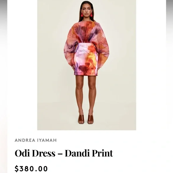 Andrea Iyamah Vibrant Long Sleeve Dress - Picture 3 of 9